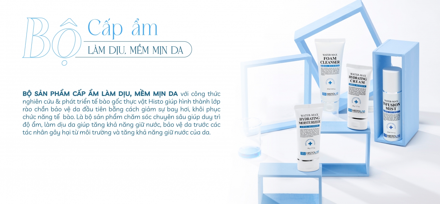 BỘ 5 SẢN PHẨM DƯỠNG ẨM HISTOLAB - AQUA SCIENCE SET