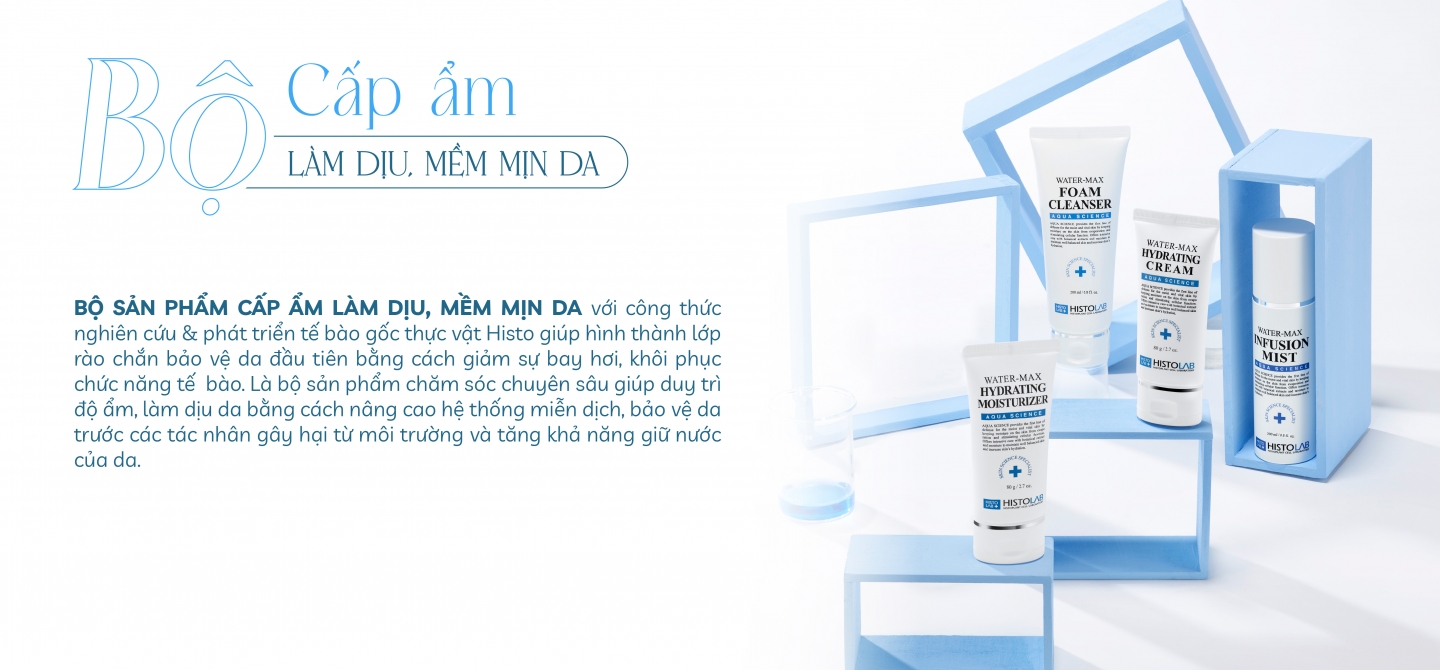 BỘ 5 SẢN PHẨM DƯỠNG ẨM HISTOLAB - AQUA SCIENCE SET