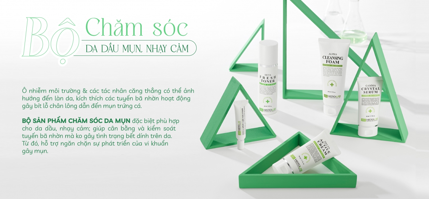 BỘ SẢN PHẨM CHĂM SÓC DA  DẦU MỤN NHẠY CẢM - ACNEX SCIENCE SET 