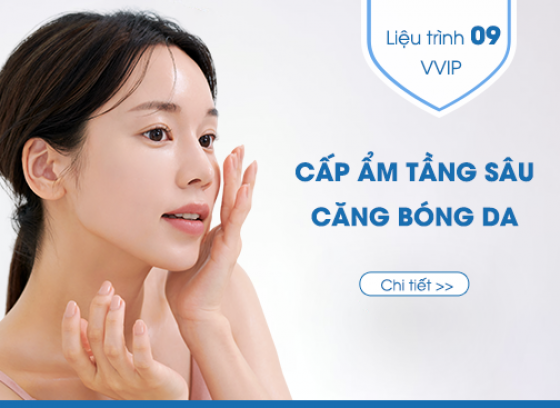 Quy trình số 9: CẤP ẨM TÂNG SÂU, CĂNG BÓNG DA - VVIP
